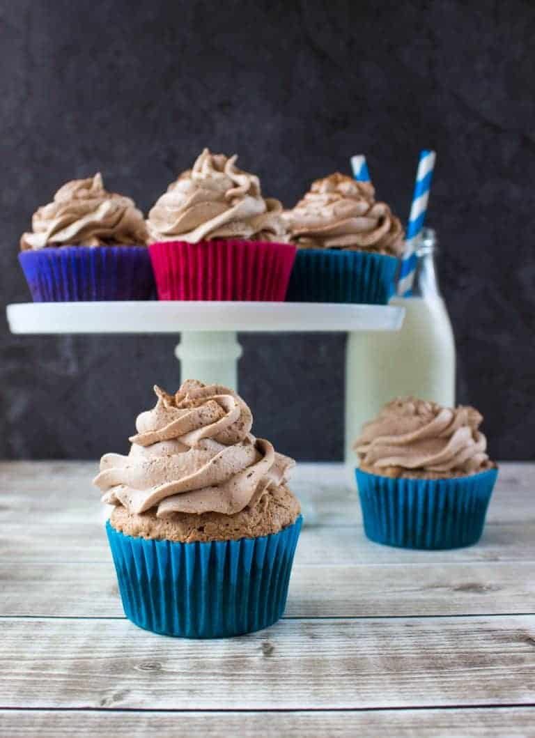 Fun Summer Cupcakes - Chocolate Angel Food Cupcakes- Sugar Spun Run 