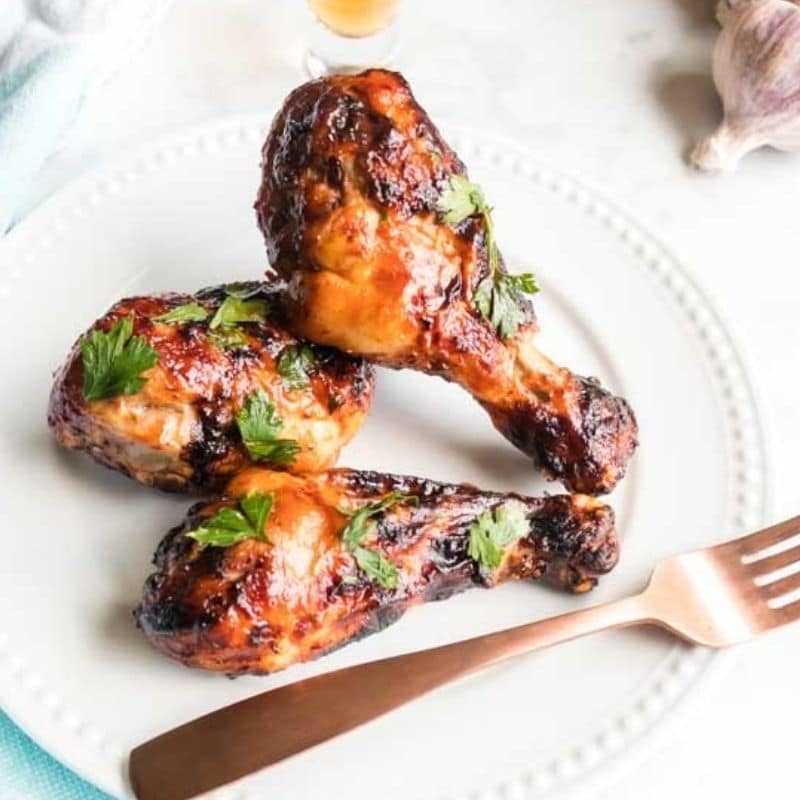 Whiskey BBQ Air Fryer Chicken Legs