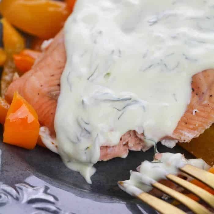 Instant Pot Duo Crisp Air Fryer Salmon with Dill Sauce