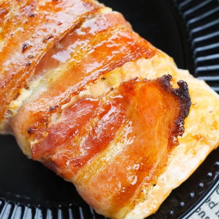 5 Ingredient Bacon Wrapped Salmon
