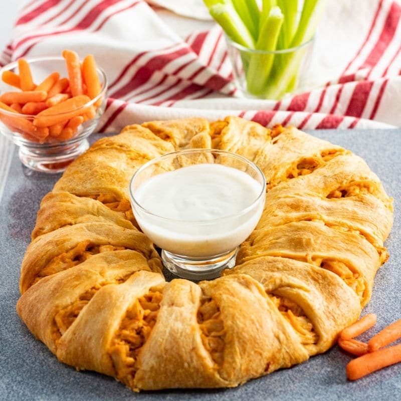 Buffalo Chicken Ring and Crescent Rolls