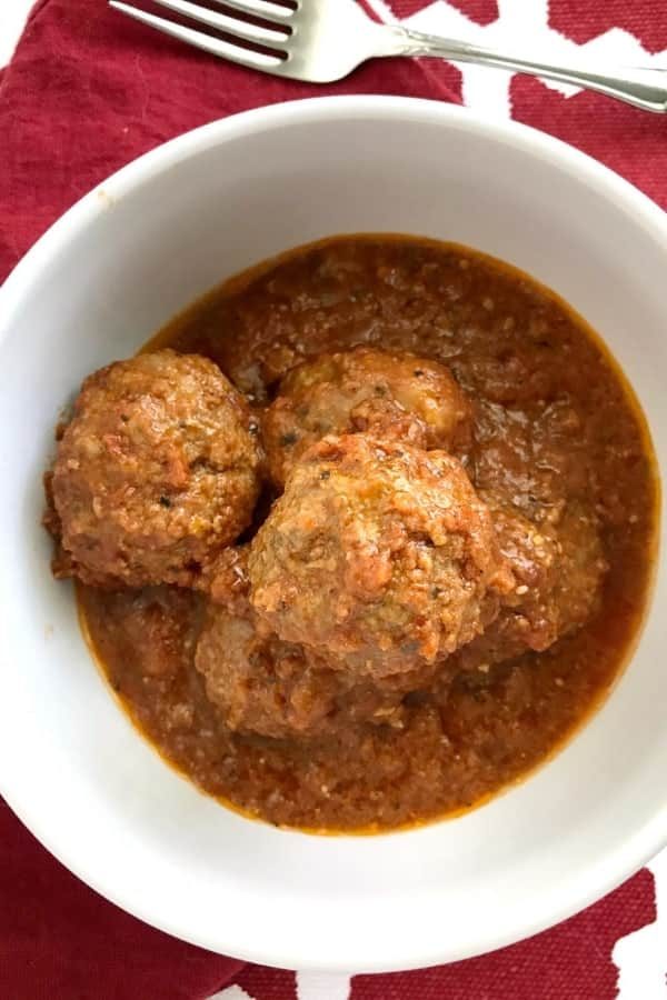 Mozzarella Stuffed Meatballs Made in Instant Pot Or Oven