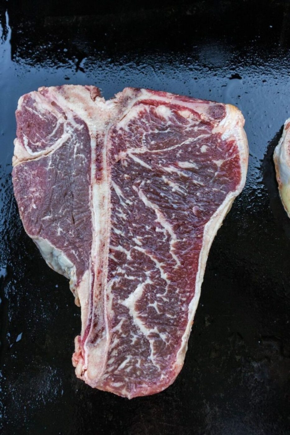 tbone steak on a blackstone grill