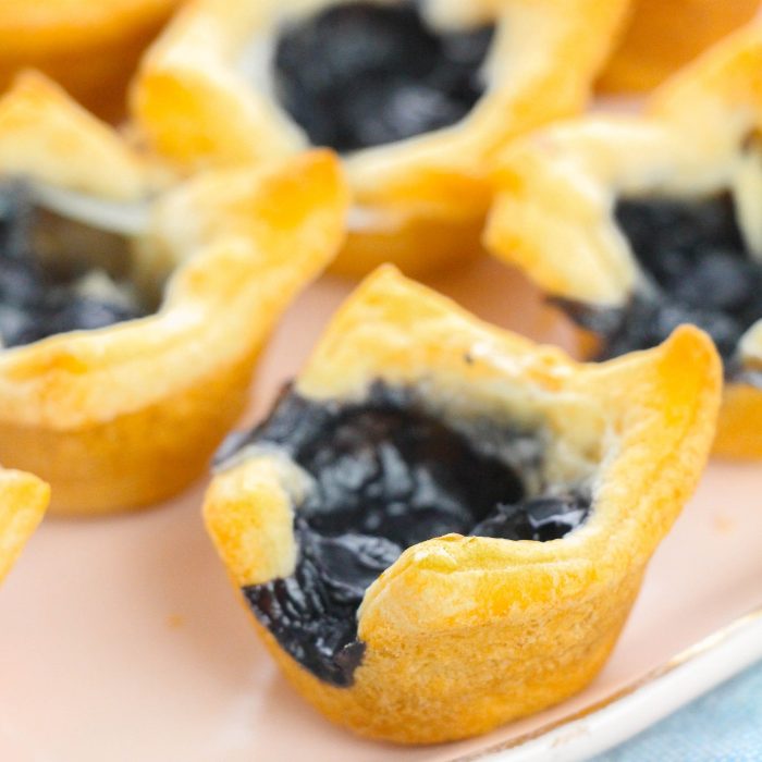 3 Ingredient Baked Blueberry Brie Bites