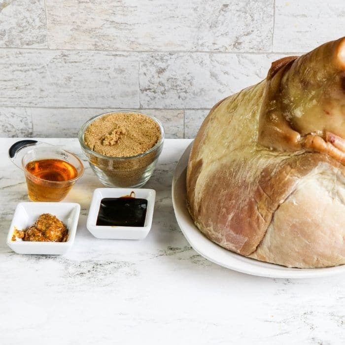 ingredients for bourbon ham