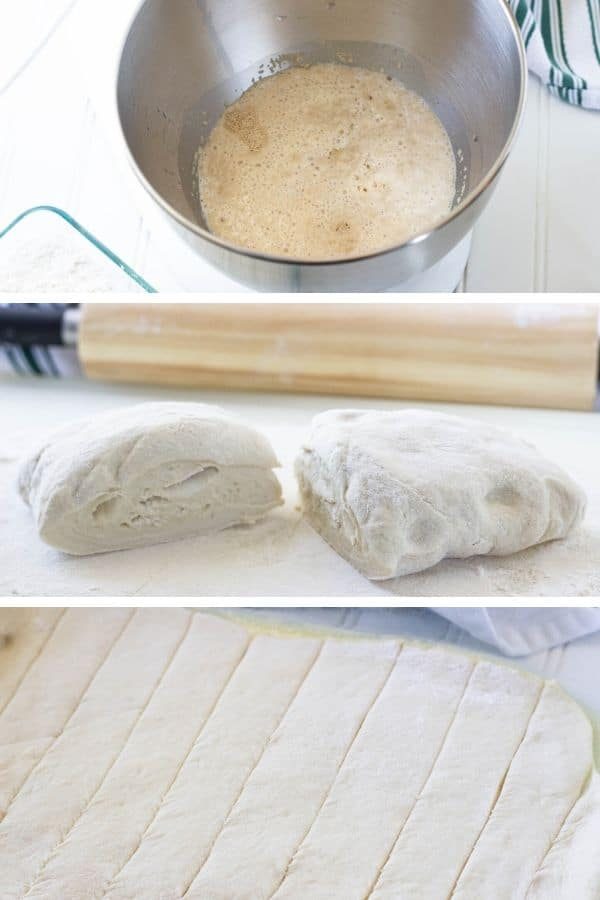 images of steps on how to make breadsticks