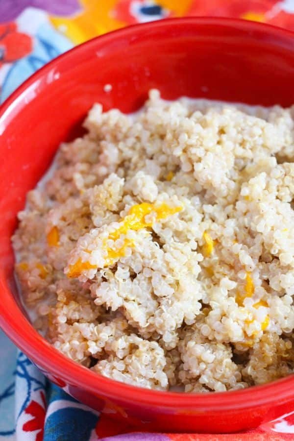 Instant Pot Peaches & Cream Breakfast Quinoa