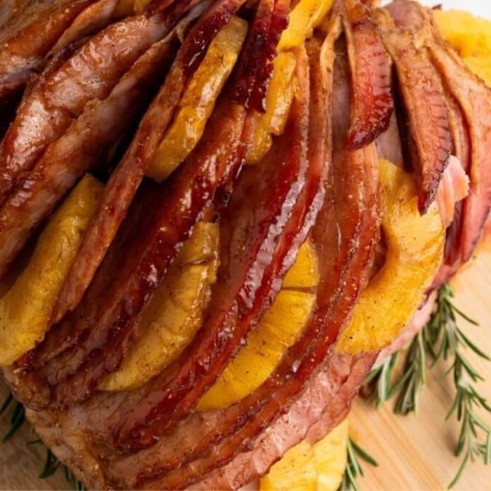 Brown Sugar & Pineapple Spiral-Cut Ham – A Sweet & Savory Holiday Showstopper