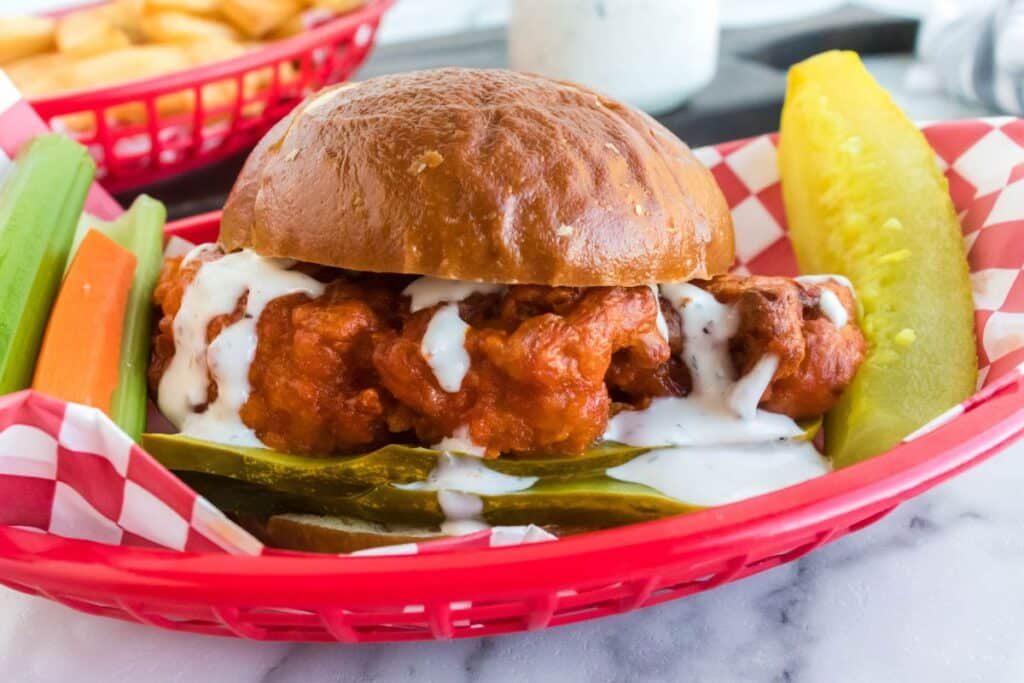 Buffalo Ranch Chicken on a Bun