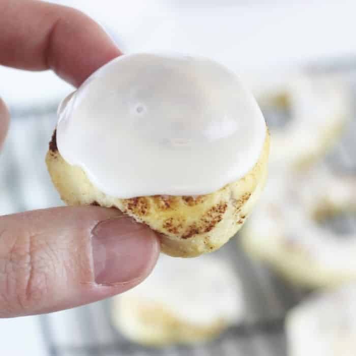 Instant Pot Duo Crisp with Air Fryer Canned Cinnamon Roll Donuts