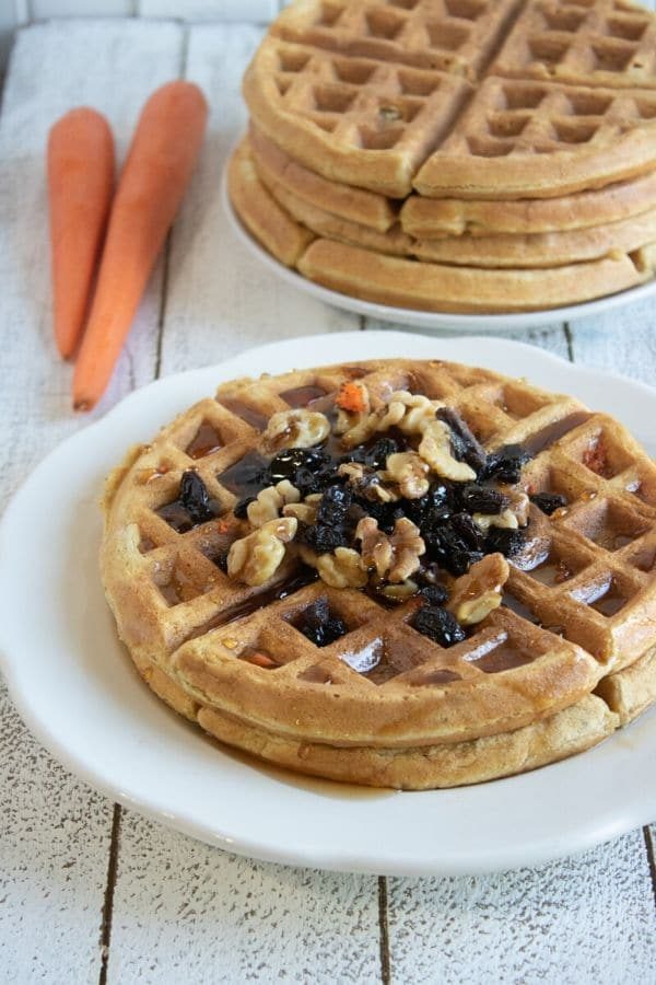 Carrot Cake Waffles From Scratch