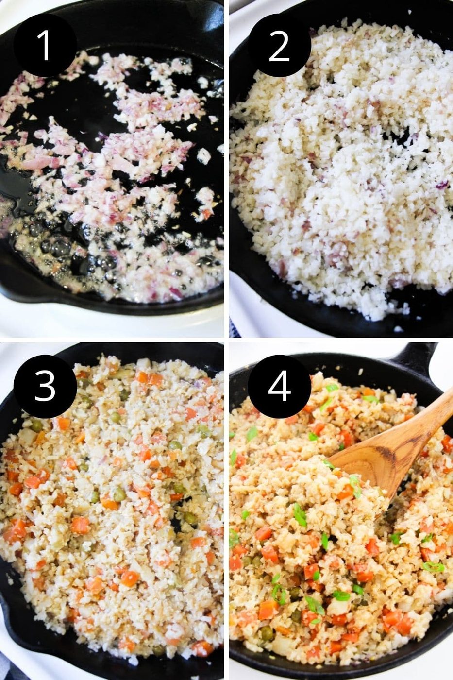 images on how to make fried cauliflower rice