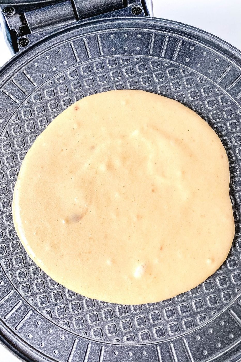 waffle cone batter on griddle 