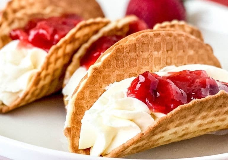 Strawberry Cheesecake Tacos