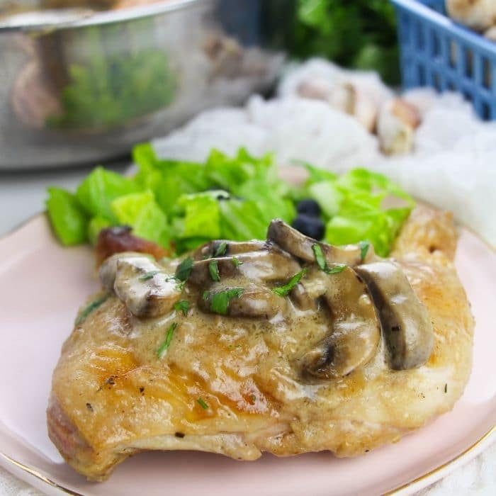 Chicken Leg Quarters with Mushrooms