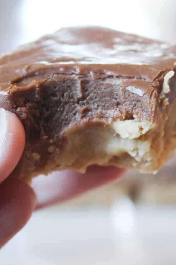 double layer chocolate peanut butter fudge