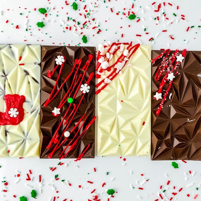 From-scratch Christmas Chocolate Bars
