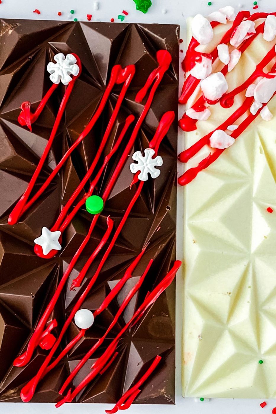 close up of homemade chocolate bars