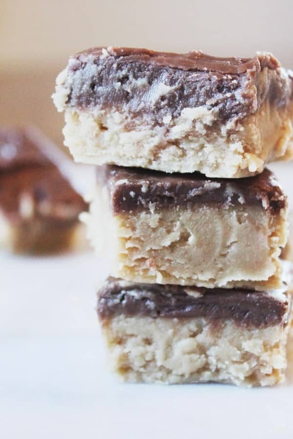 Layered Chocolate Peanut Butter Fudge