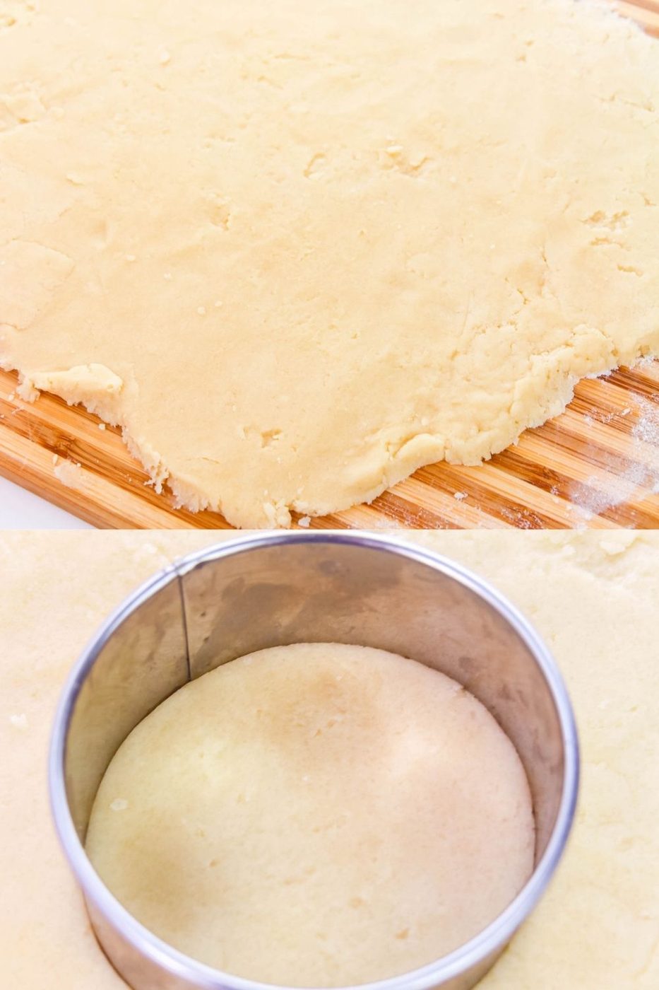how to make roll out shortbread cookies collage 