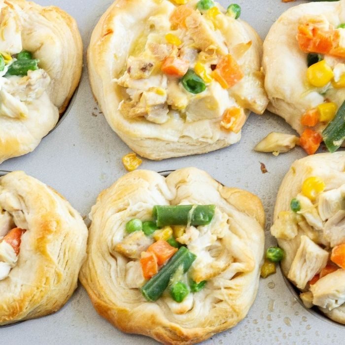 4 Ingredient Chicken Pot Pies with Biscuits