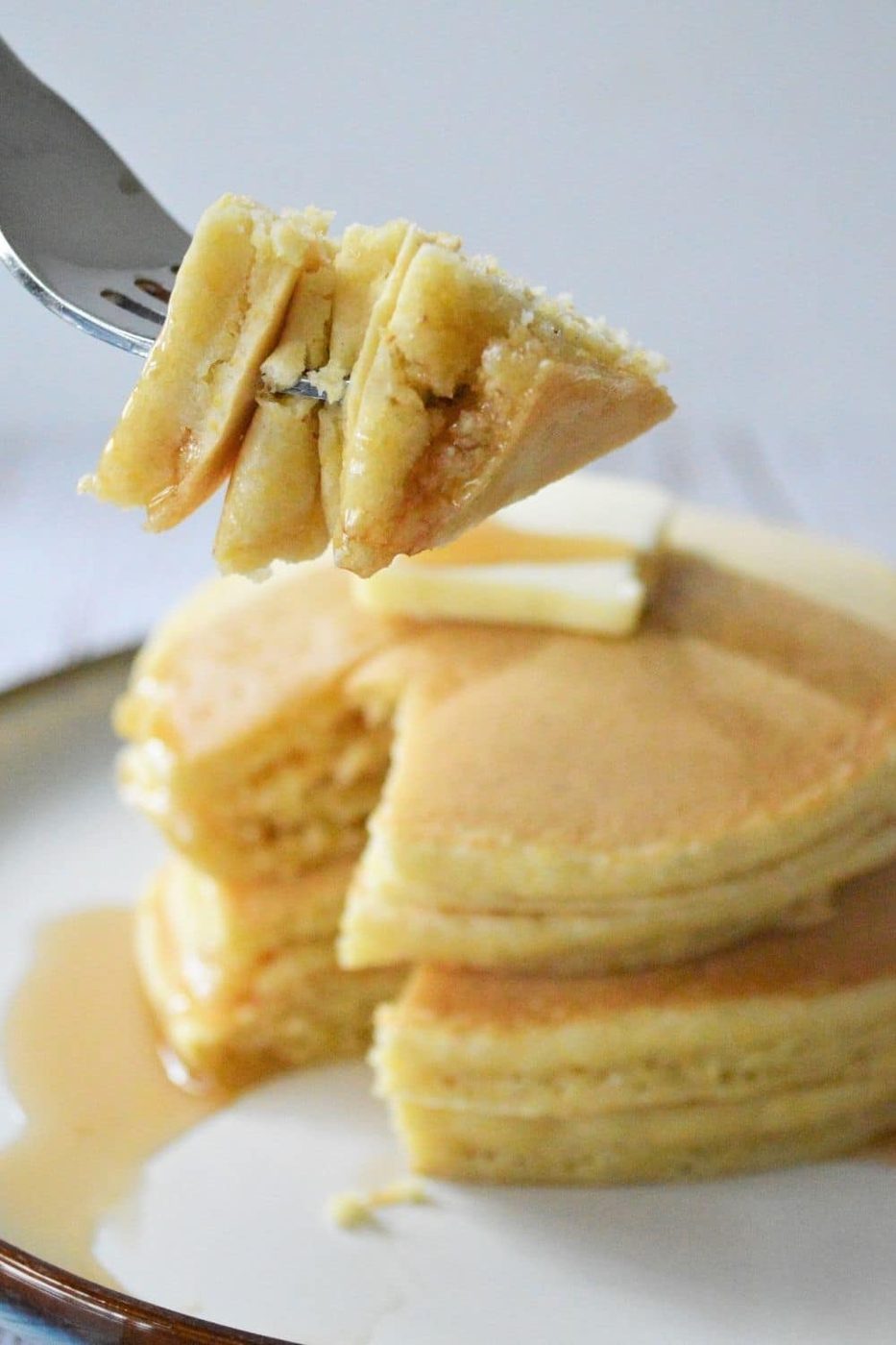 hoe cakes on a fork