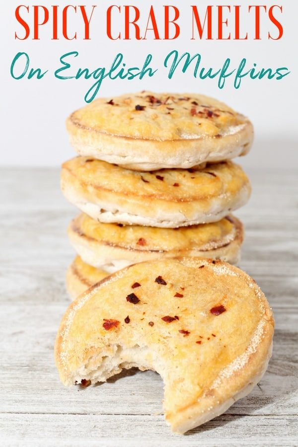 Crab English Muffin Melts and A Nice Kick Of Heat To Them