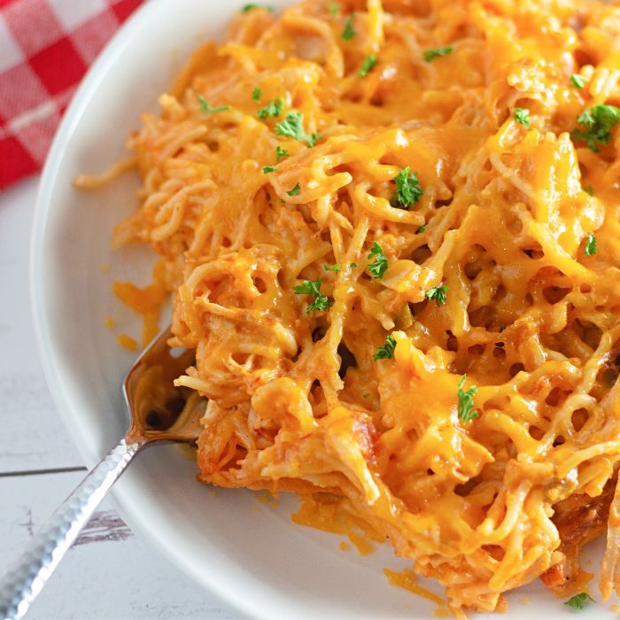 Mexican Chicken Spaghetti Casserole