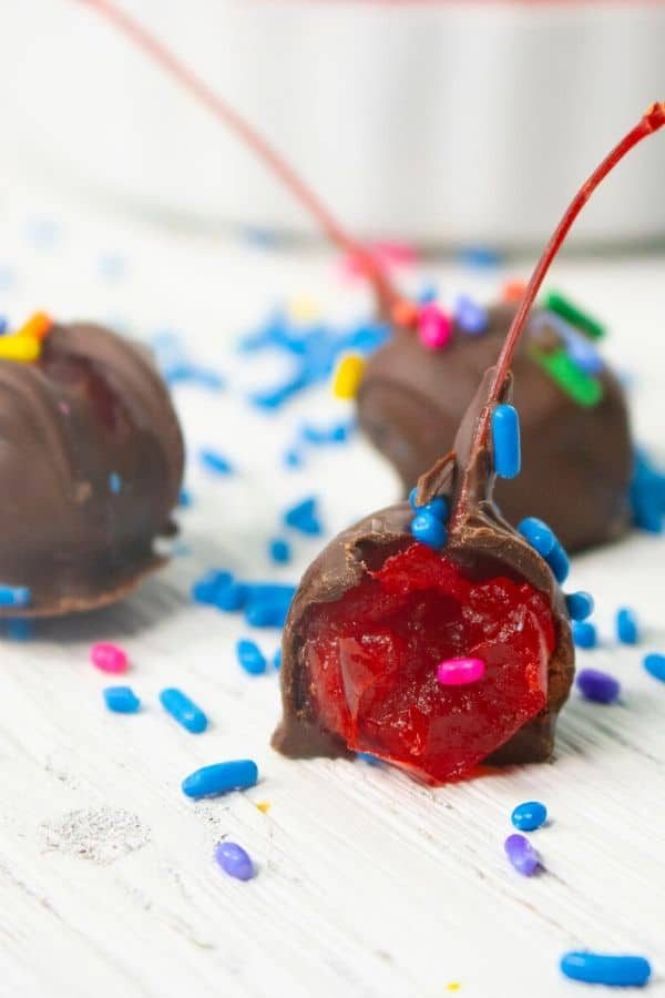 Chocolate Covered Drunken Cherries