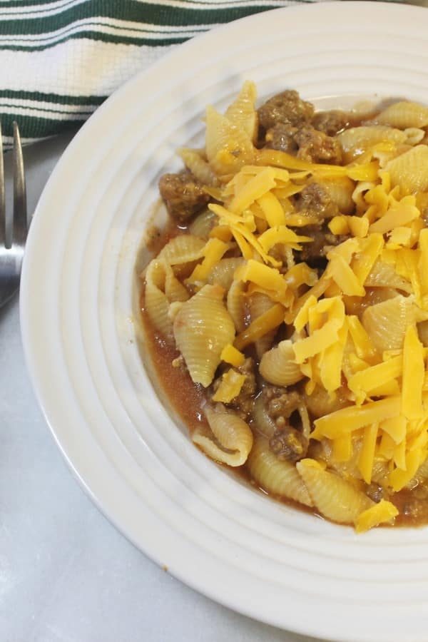 30 Minute Ground Beef and Pasta Skillet