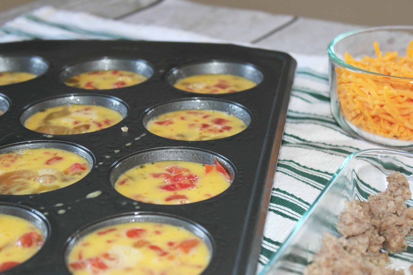 Sausage Egg Omelets In Muffin Tin Recipe To Kick Start Your Morning - Perfect to Re-Heat for a Quick Morning Breakfast on the Go!