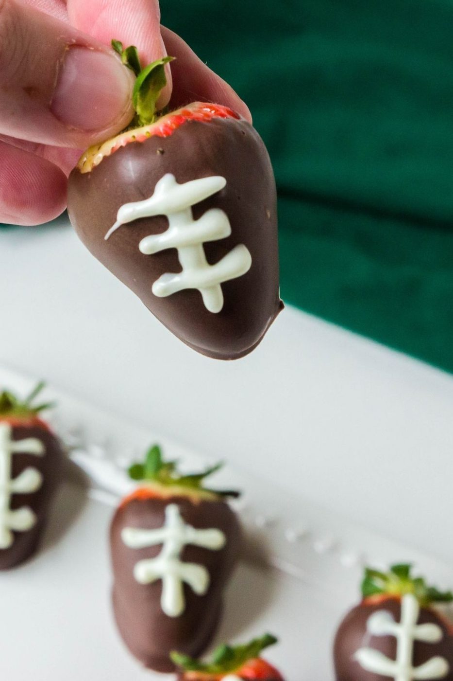 Chocolate Covered Strawberry Footballs