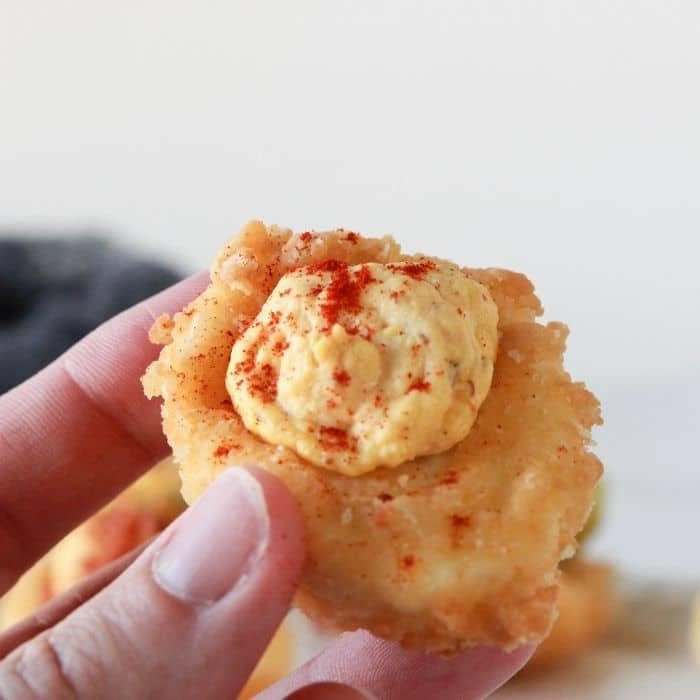 Deep-Fried Deviled Eggs with Jalapeno and Bacon