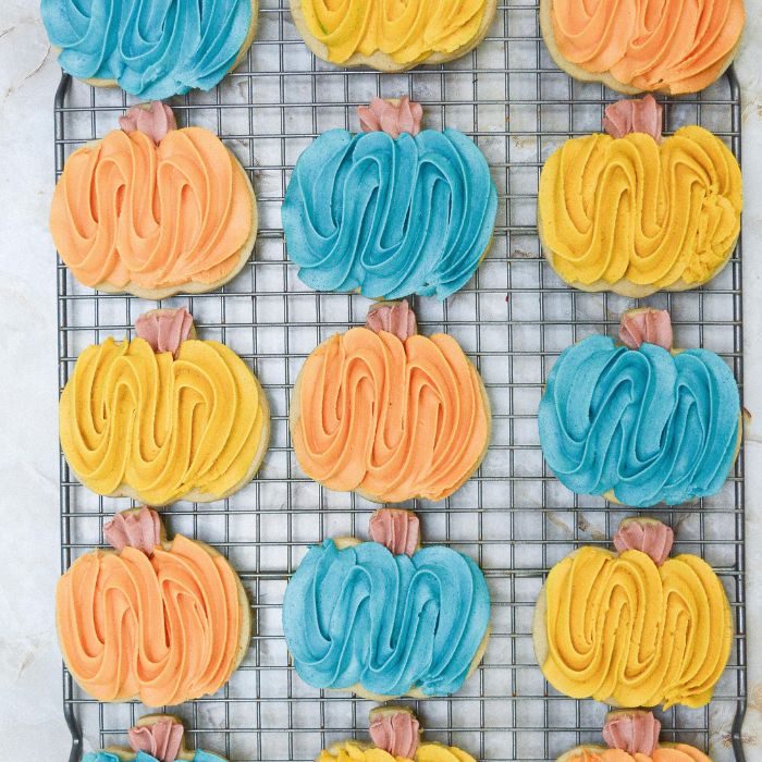 Frosted Pumpkin Spice Sugar Cookies