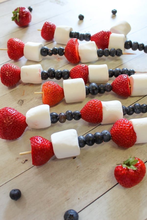Patriotic Fruit Kabobs