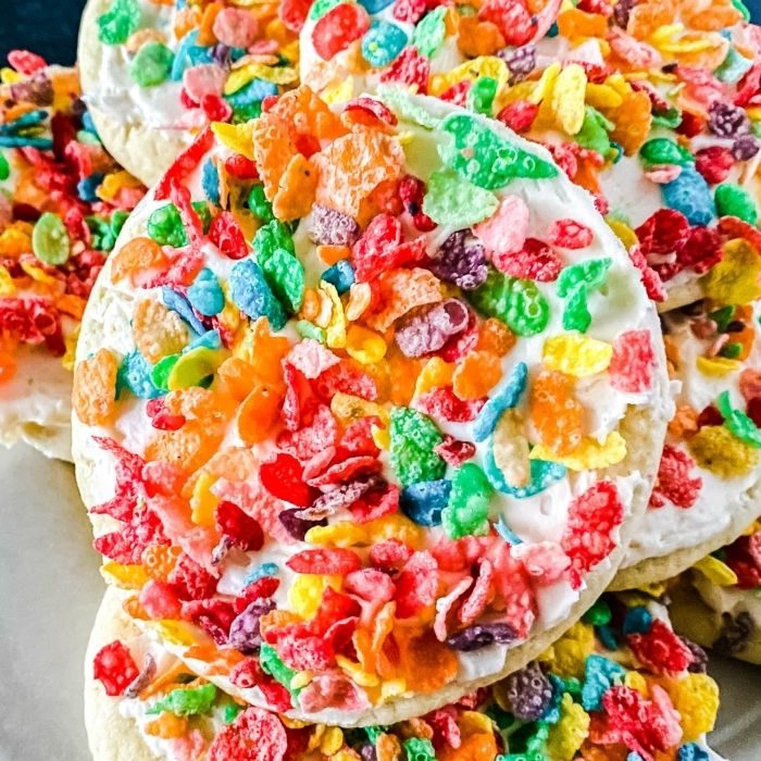 Jumbo Fruity Pebbles Cookies