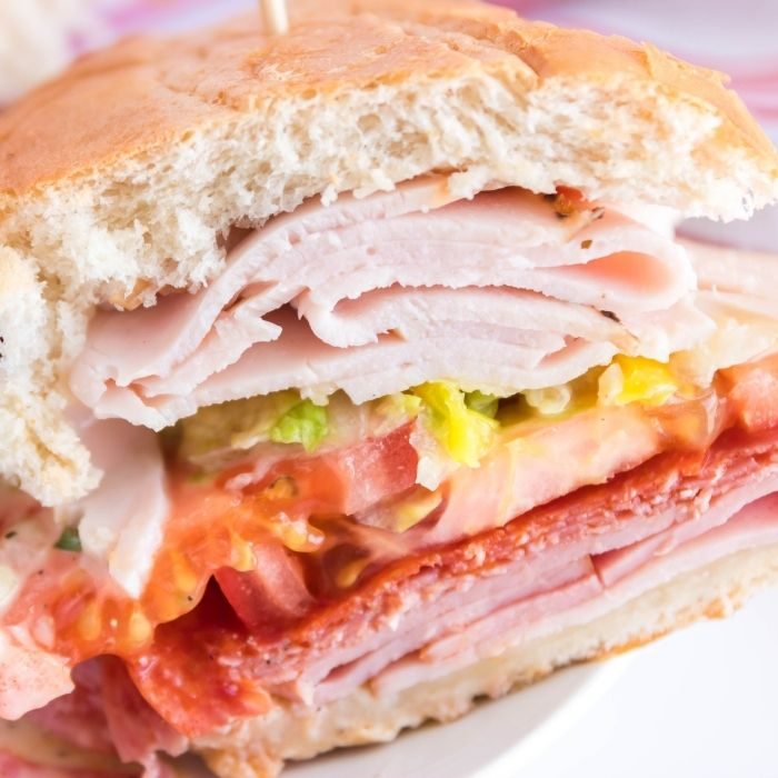 Fully Loaded Grinder on a Bun