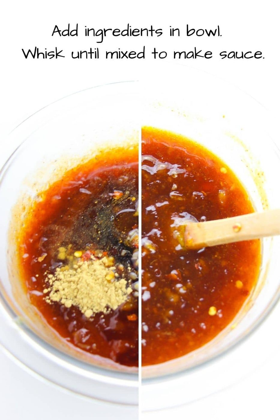 Chinese orange chicken sauce in a bowl 