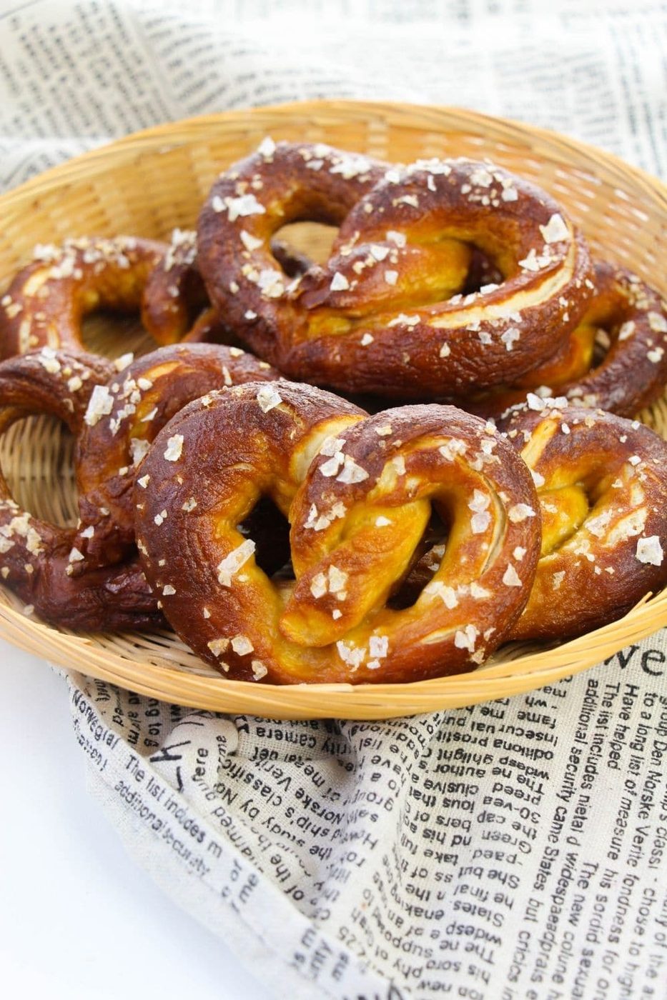 bowl with hard pretzels in it 