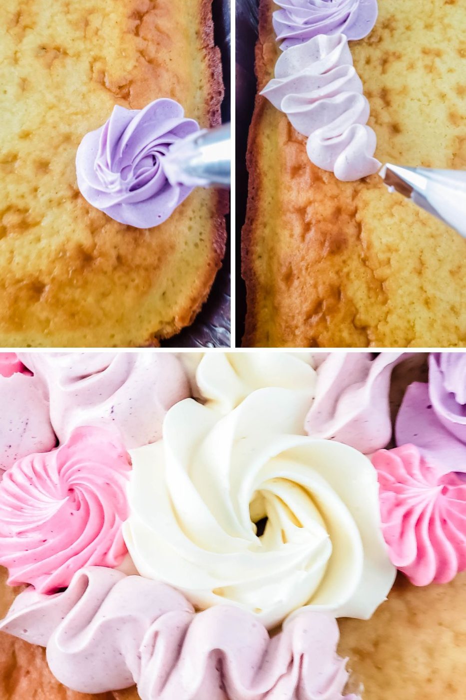 cake with flowers tutorial 