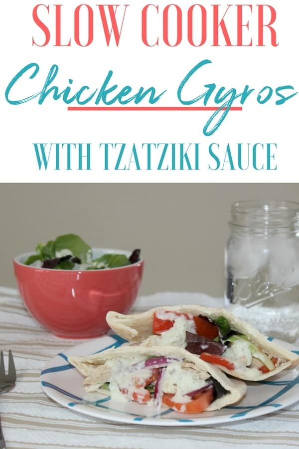 Chicken Gyros with Tzatziki Sauce In A crockpot