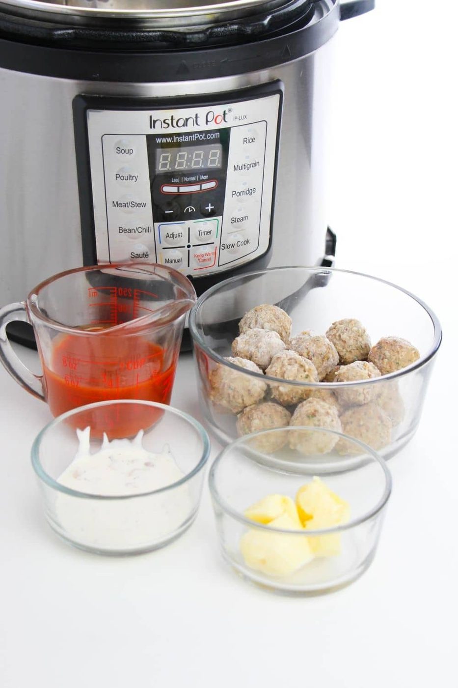 ingredients for meatballs on instant pot