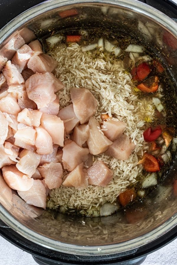 instant pot chicken rice all in the pressure cooker