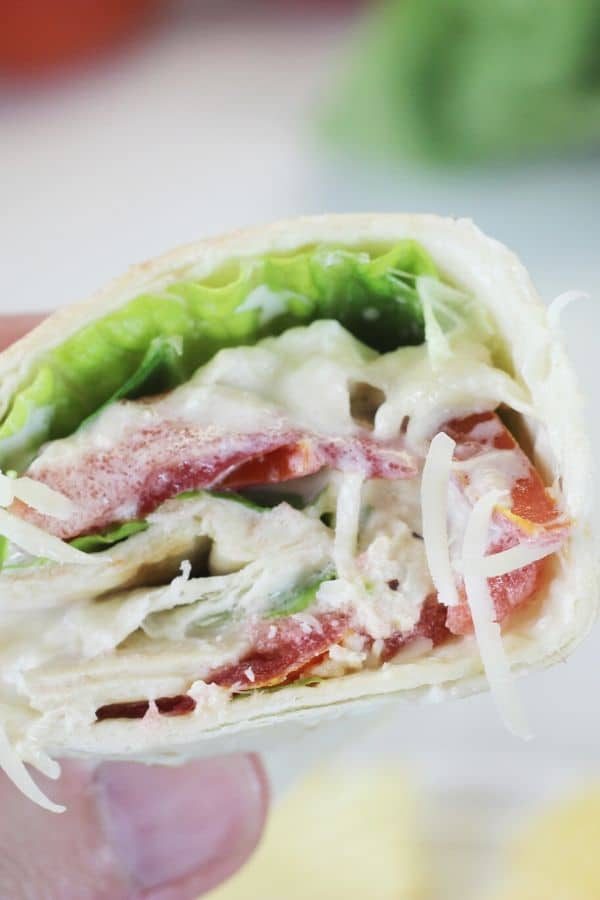 Instant Pot Chicken Caesar Wraps