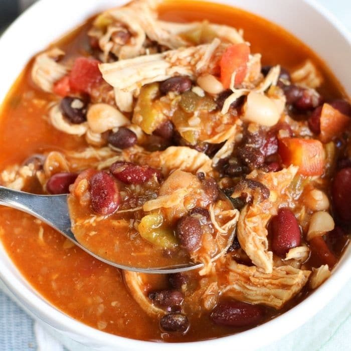 3 Bean Instant Pot Chicken Soup