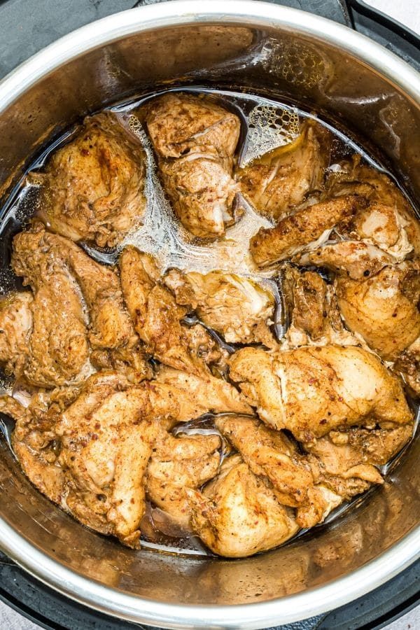 cooked chicken in Instant Pot 