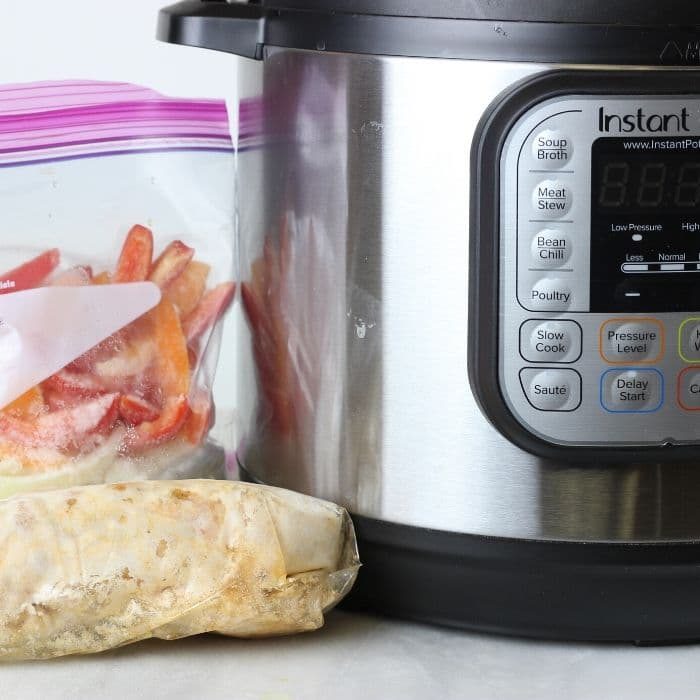 instnat pot freezer meal fajitas