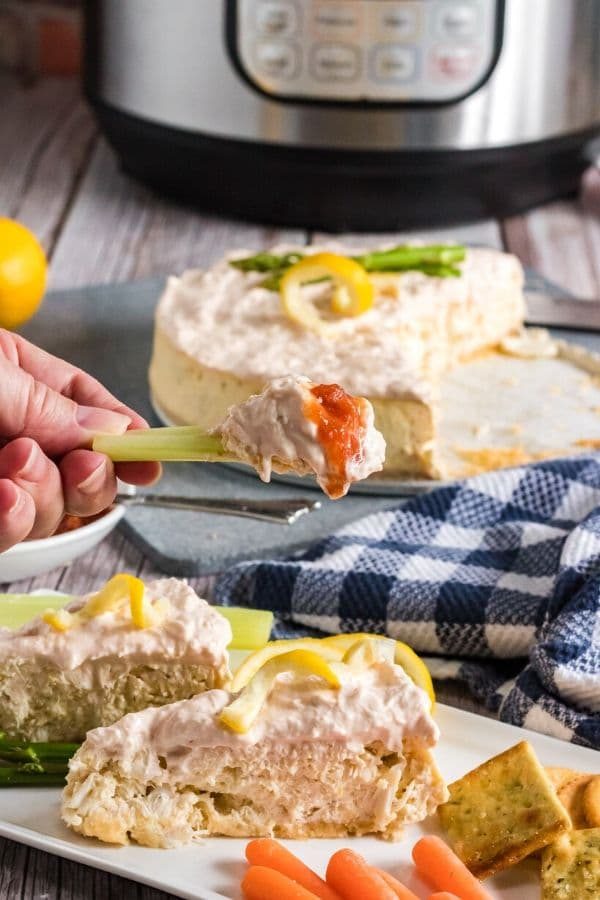 Savory Instant Pot Crab Cheesecake
