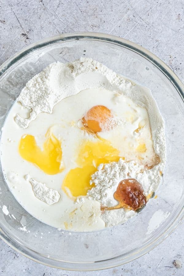 homemade pancake mix in a bowl