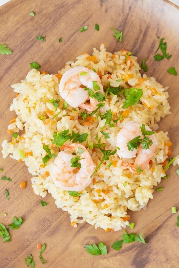 homemade pilaf on plate